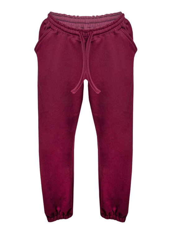 DKaren Sport DKaren Sport Spodnie materiałowe Wenezja Bordowy Classic Fit
