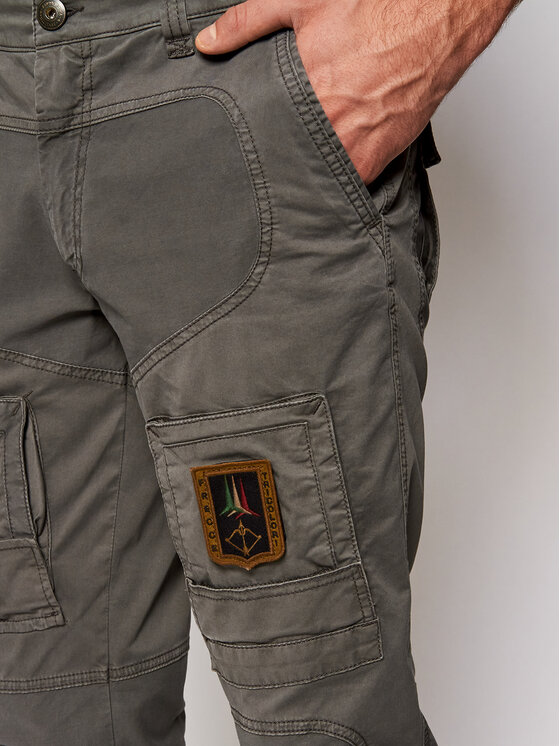 Aeronautica Militare Aeronautica Militare Pantaloni di tessuto 211PA1387CT1493 Grigio Regular Fit