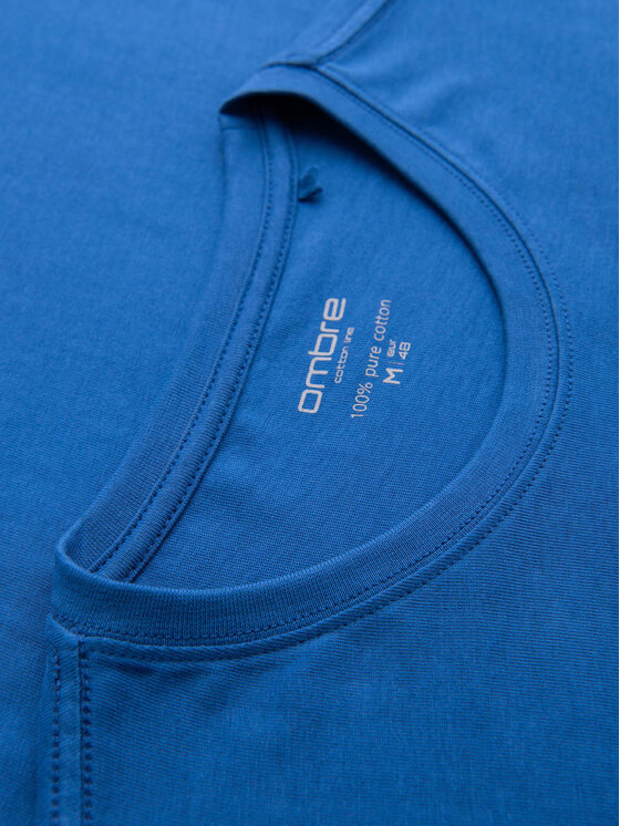 Ombre Ombre S dlouhým rukávem OM-LSBL-0142 Modrá Regular Fit
