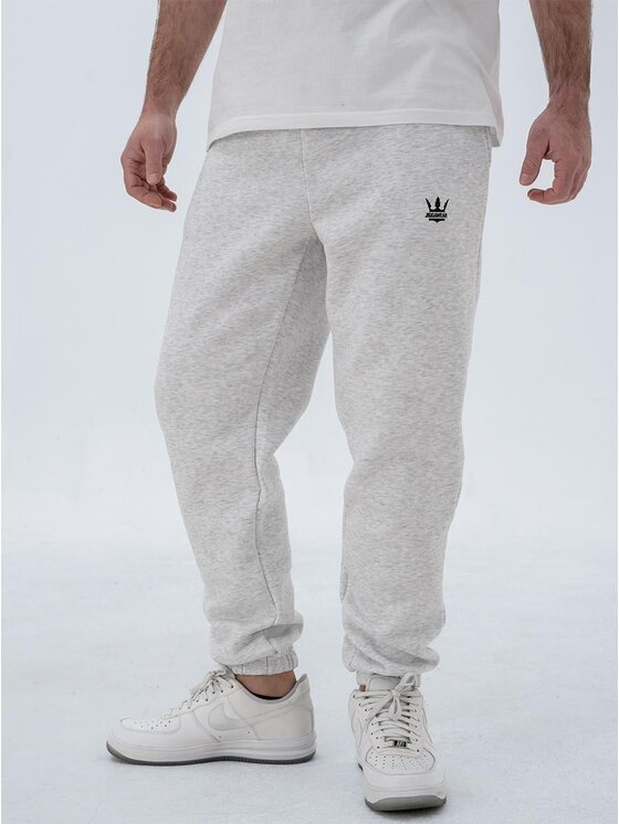 Jigga Wear Jigga Wear Spodnie dresowe 110619 Szary Regular Fit