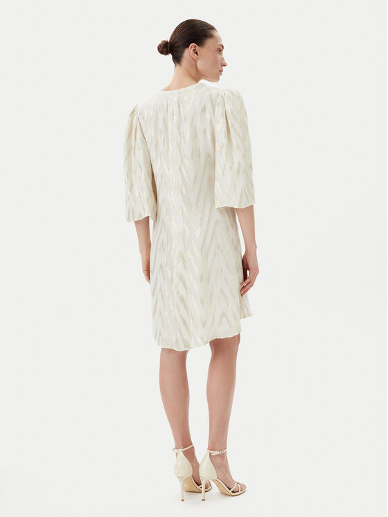 Bruuns Bazaar Bruuns Bazaar Sukienka koktajlowa BBW4579 Beżowy Regular Fit