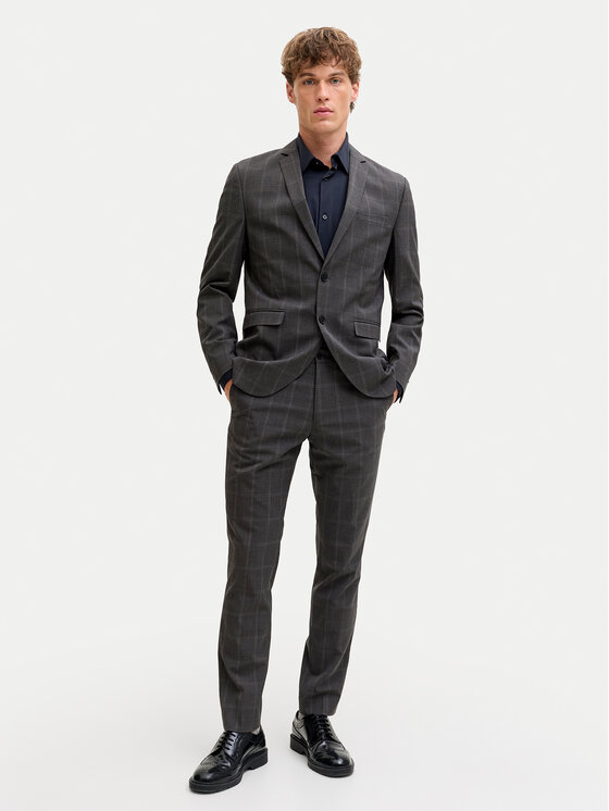Jack & Jones Jack & Jones Oblek Franco 12183530 Šedá Super Slim Fit