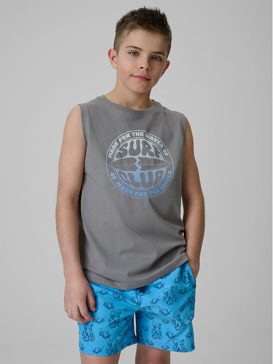 4F 4F T-Shirt WAVE RIDERS CLUB Szary Loose Fit