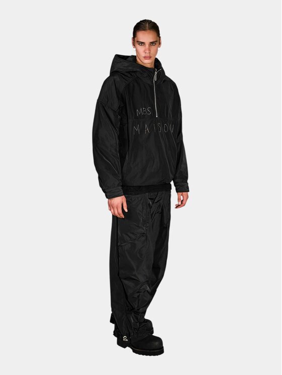 MADE BY SOCIETY MADE BY SOCIETY Kurtka anorak FOLD - J17623 Czarny Basic Fit