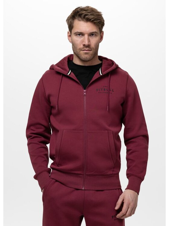 PITBULL PITBULL Bluza SAMPSON Bordowy Regular Fit