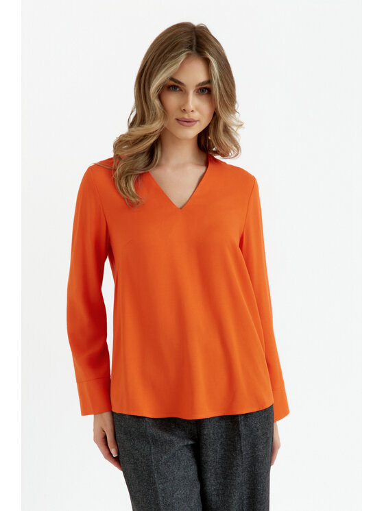 Stylove Stylove Blúzka S391 Oranžová Curvy Fit