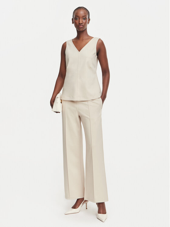Calvin Klein Calvin Klein Spodnie materiałowe LV044G210G Beżowy Relaxed Fit