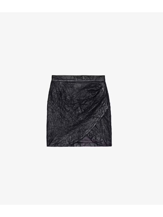 Zadig&Voltaire Zadig&Voltaire Spódnica skórzana RWSK004NOI Czarny Modern Fit