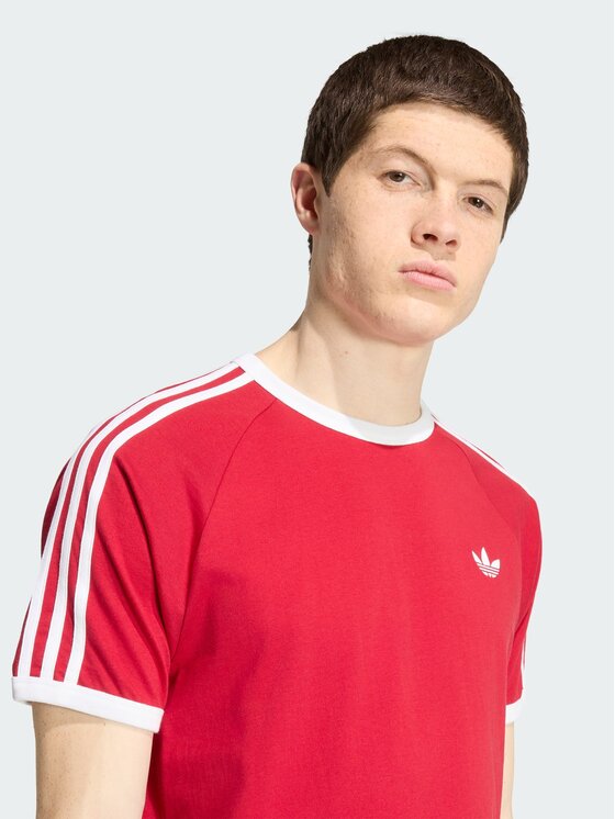 adidas adidas T-Shirt 3-Stripes Czerwony Regular Fit