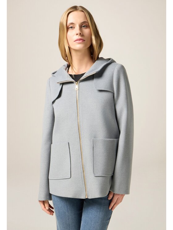 Oltre Oltre Płaszcz zimowy 0086R100496N013 Szary Baggy Fit