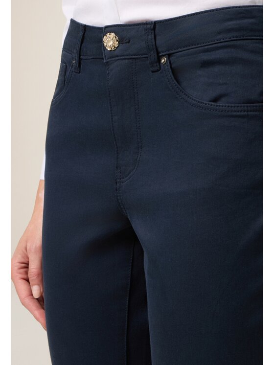 Oltre Oltre Pantaloni di tessuto P784R008237N034 Blu Skin Fit