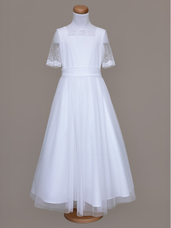 SLY SLY Sukienka 5SM-03A Biały Comfortable Fit