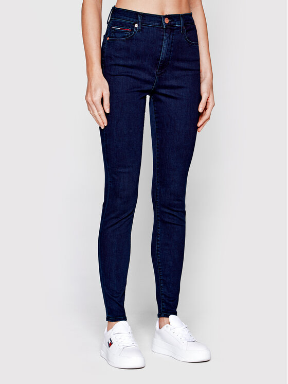 Tommy Jeans Džinsi Sylvia DW0DW09211 Tumši zils Super Skinny Fit