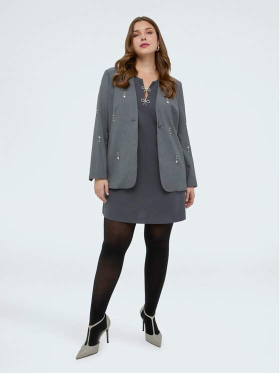 Fiorella Rubino Fiorella Rubino Sukienka codzienna 7010L001177N013 Szary Regular Fit