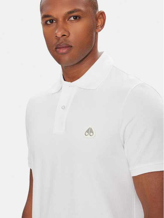 Moose Knuckles Moose Knuckles Polo Everett M34MT712 Biały Slim Fit