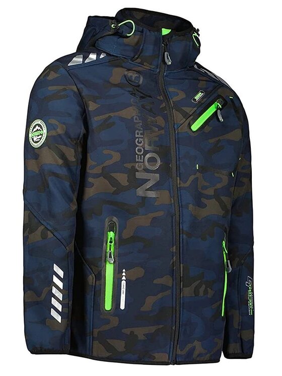 Geographical Norway Geographical Norway Kurtka softshell WU6147H-GN-NAVY-GREEN Granatowy Regular Fit