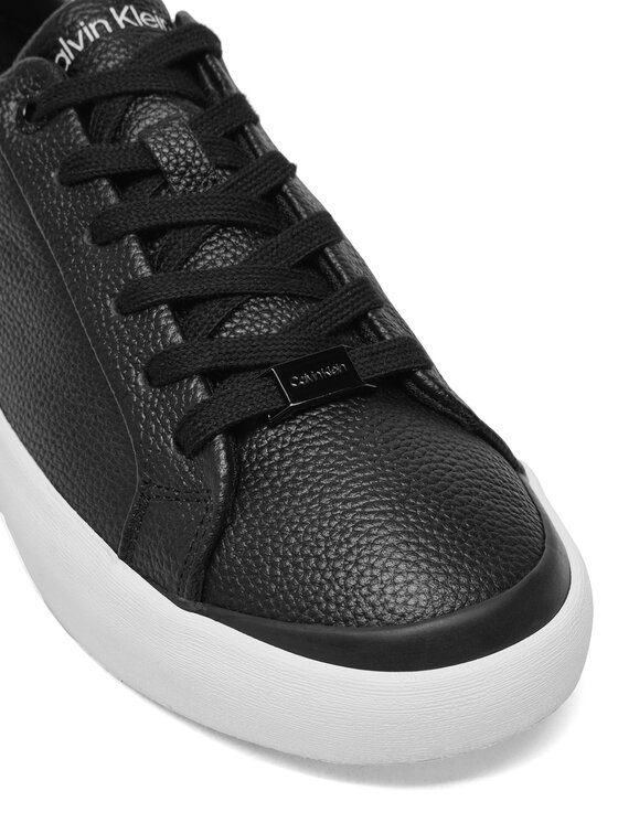 Calvin Klein Calvin Klein Sneakersy Vulc Lace Up Lth HW0HW02214 Czarny