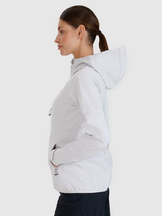 4F 4F Kurtka softshell 4FWSS25TSOFF315-27S Szary Slim Fit