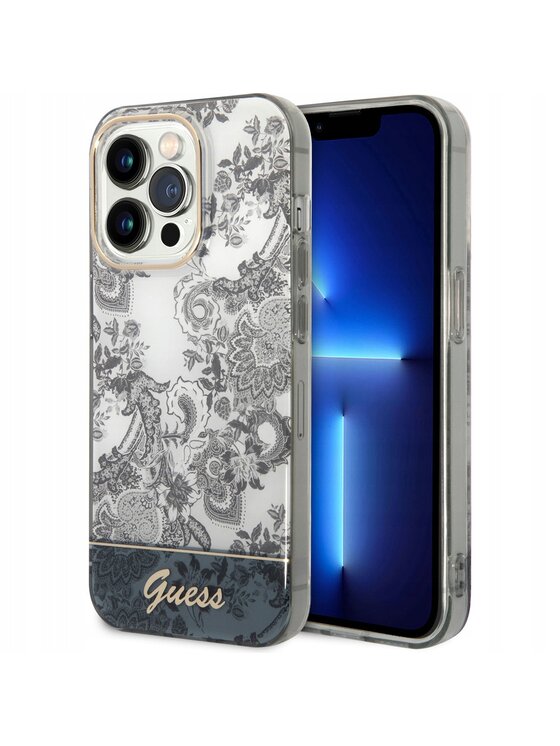 Guess Guess Etui na telefon Porcelain Srebrny