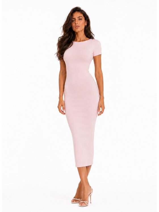 Agatha Studio Agatha Studio Sukienka dzianinowa A26LS-SU-K04 Różowy Slim Fit