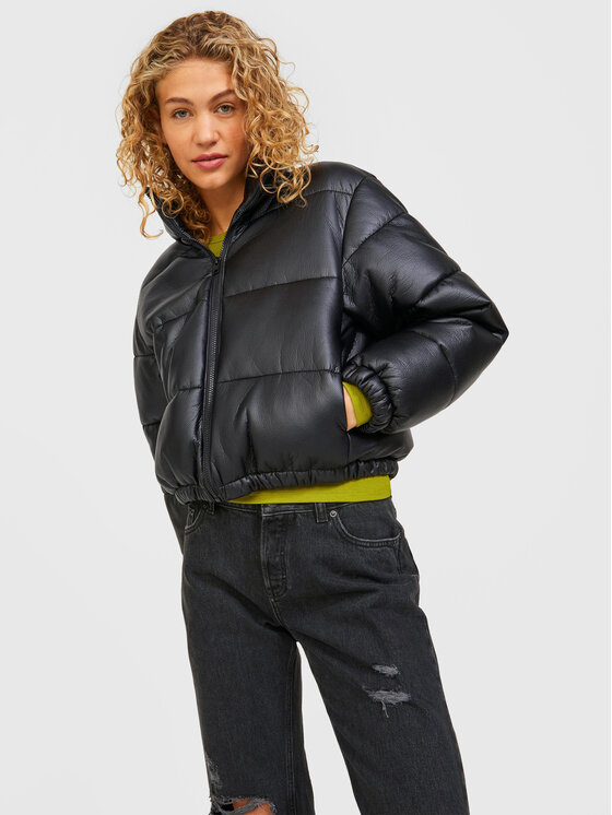 JJXX JJXX Ādas imitācijas jaka Cline Faux 12218550 Melns Regular Fit