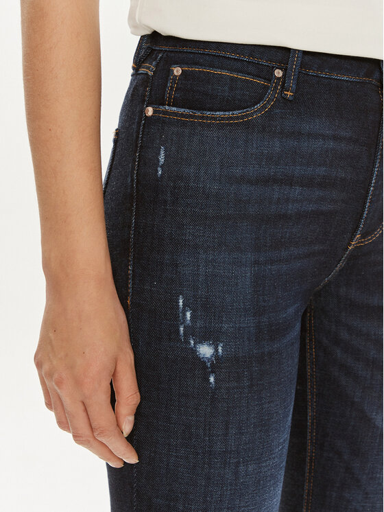 Guess Guess Jeansy W4YA46 D4H18 Granatowy Skinny Fit