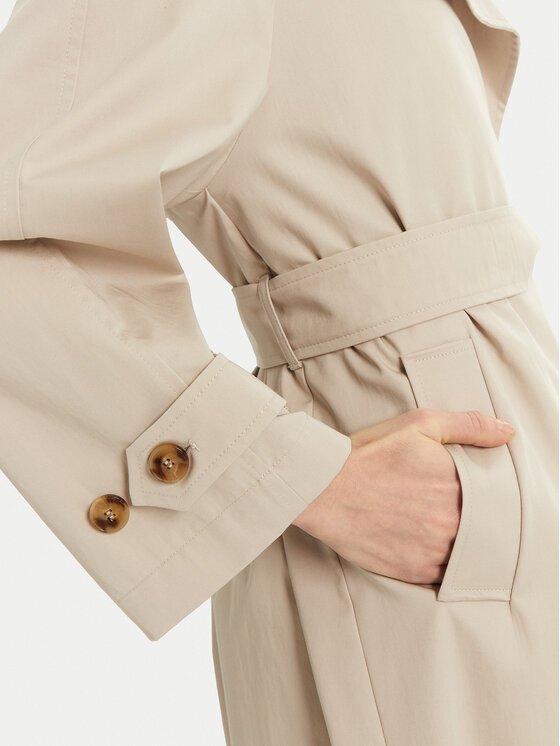 Marella Marella Tenchcoat Grolla 2513021051 Beige Regular Fit