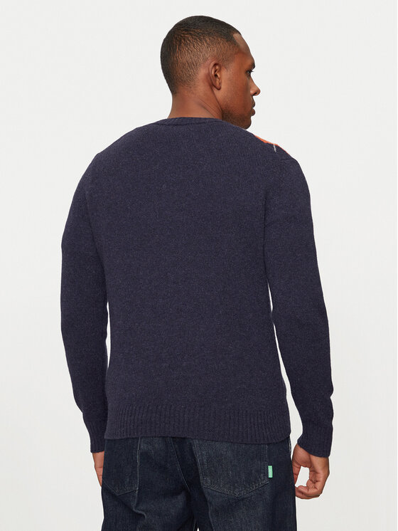 United Colors Of Benetton United Colors Of Benetton Sweter 103MK1088 Granatowy Regular Fit
