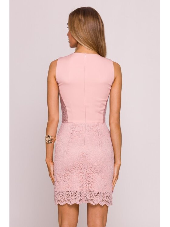 Made of Emotion Made of Emotion Sukienka wieczorowa M864 Różowy Slim Fit