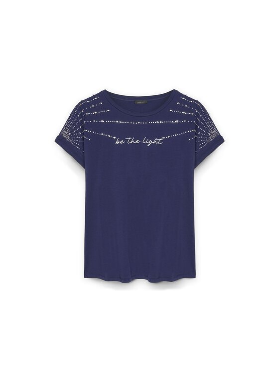Fiorella Rubino Fiorella Rubino T-shirt G367L008116N034 Blu Regular Fit