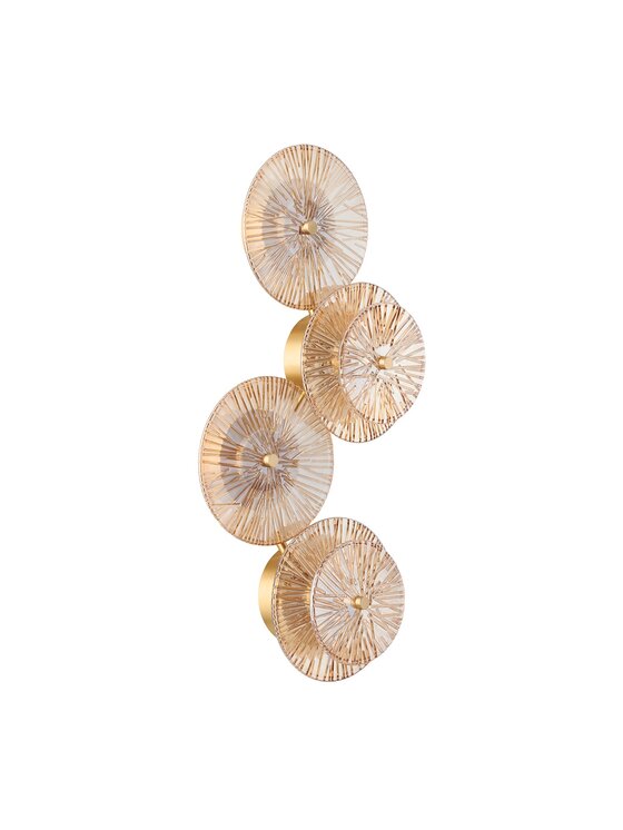 MIAhome MIAhome Lampa ścienna LUXIO-4 LED bursztynowa 32 cm Złoty