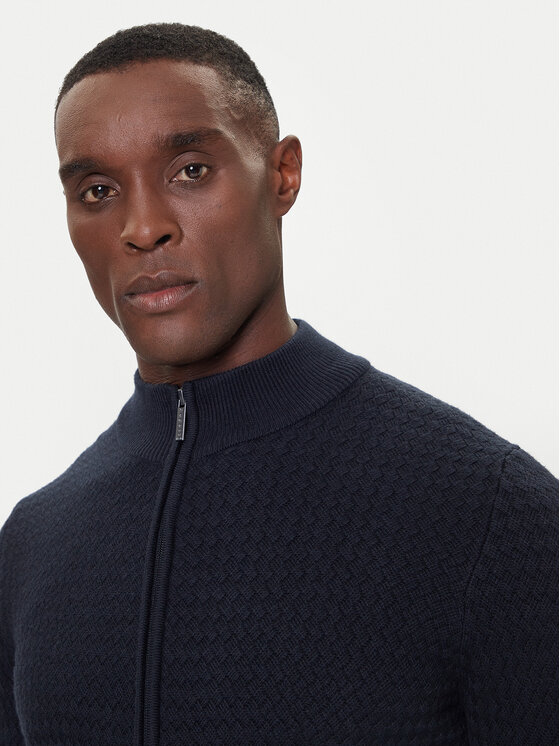 Bugatti Bugatti Strickjacke 7600-85524D Dunkelblau Regular Fit