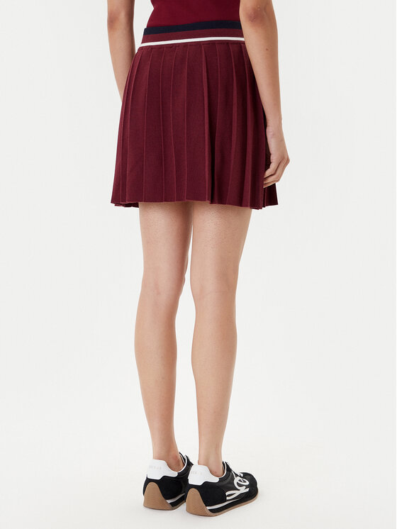 Guess Guess Plisirano krilo V5BD02 Z1152 Bordo rdeča Regular Fit