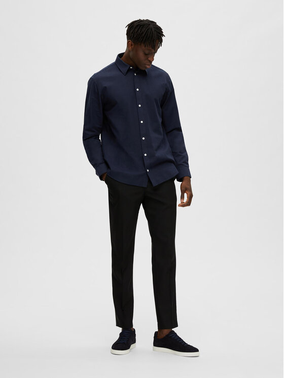 Selected Homme Selected Homme Πουκάμισο 16079052 Σκούρο μπλε Regular Fit