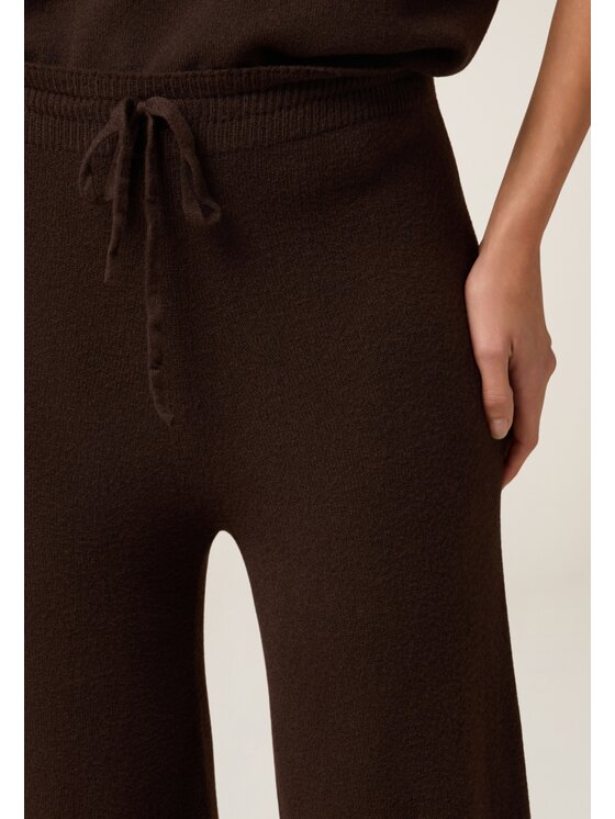 Oltre Oltre Pantaloni di tessuto P600E000059N032 Marrone Baggy Fit