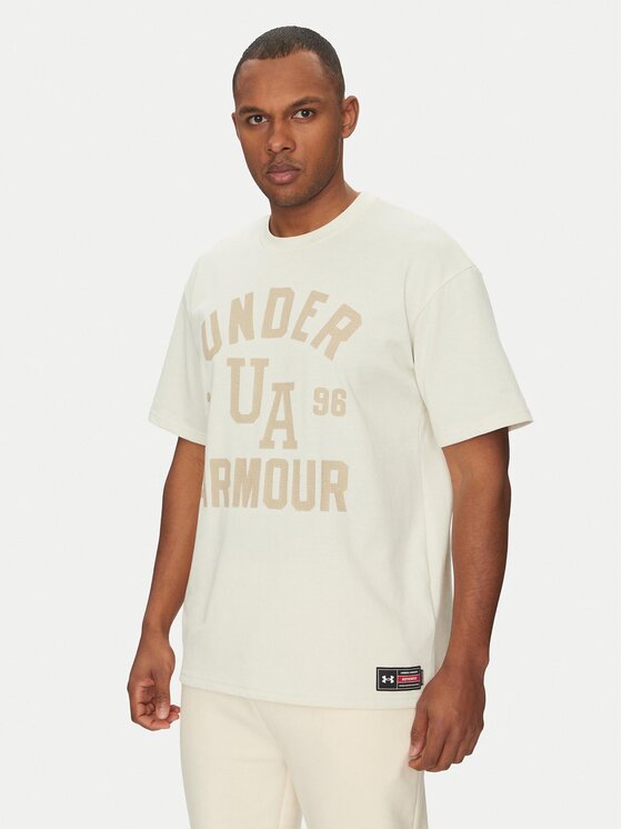 Under Armour Under Armour T-Shirt Heavyweight Varsity 1390179 Beżowy Oversize