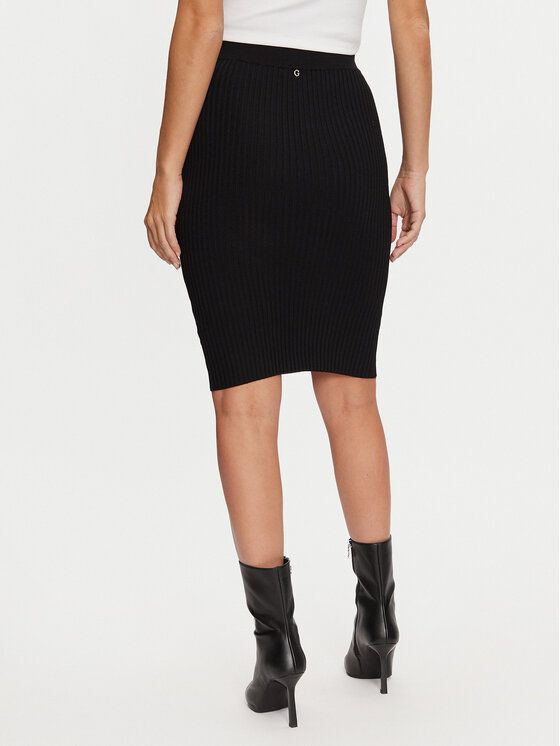 Guess Guess Fustă tip creion Isabella W4BD52 Z3HP2 Negru Slim Fit