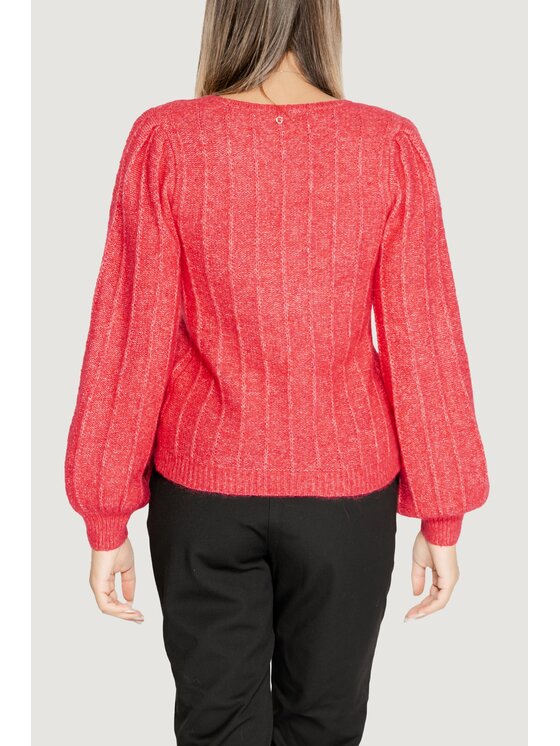 Guess Guess Πουλόβερ LS VN MADELINE TEXTURE Κόκκινο Regular Fit