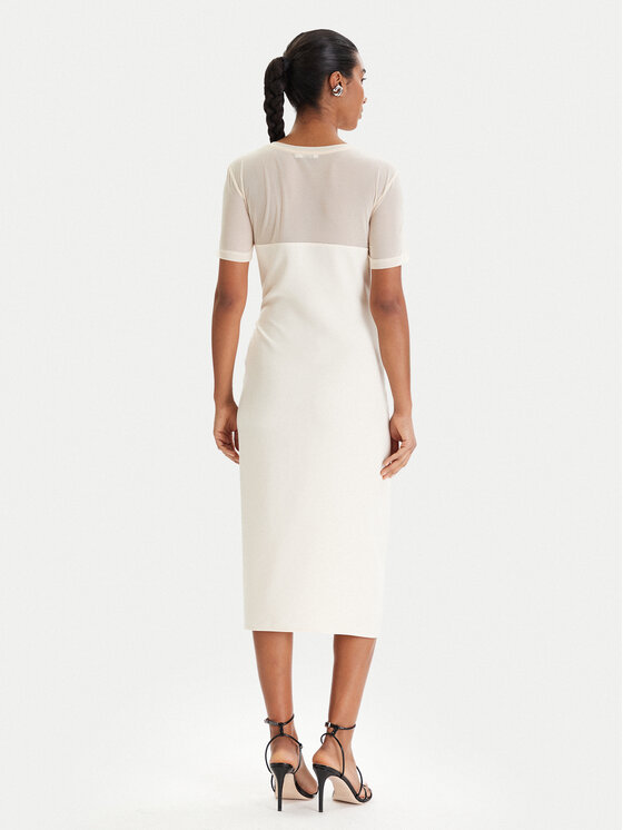 Patrizia Pepe Patrizia Pepe Sukienka koktajlowa 8A1596/A701-W409 Écru Regular Fit