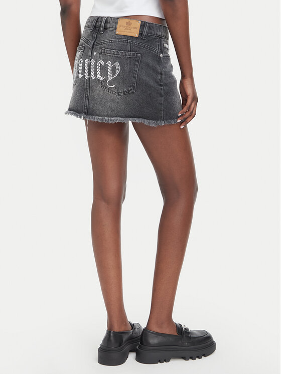 Juicy Couture Juicy Couture Fustă de blugi JCDGS126958 Gri Regular Fit