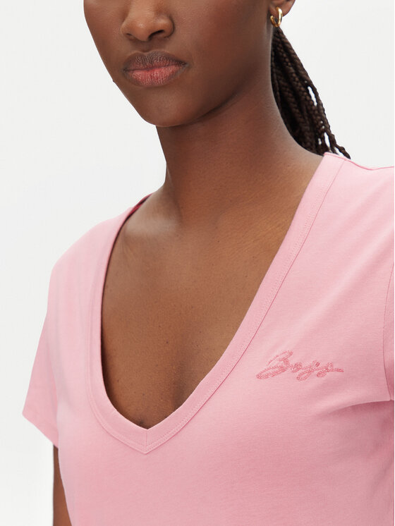 BOSS BOSS T-Shirt C_Eslane_4 50540432 Růžová Slim Fit