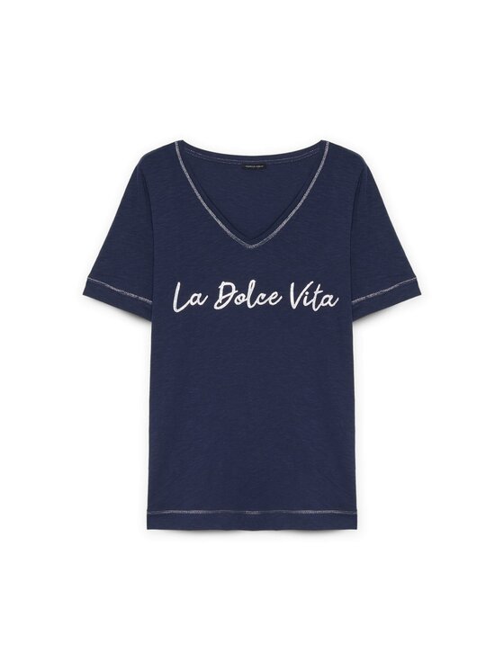 Fiorella Rubino Fiorella Rubino T-Shirt G124L008419N034 Niebieski Regular Fit