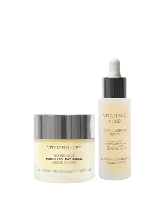 London Botanical Laboratories London Botanical Laboratories Witamina C + CBD 50ml + Krem pod 20ml + CBD Moisture Surge Serum 30ml Krem na dzień