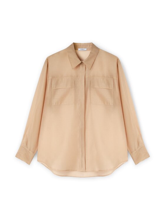 Motivi Motivi Camicia 5268Q000862N002 Écru Regular Fit