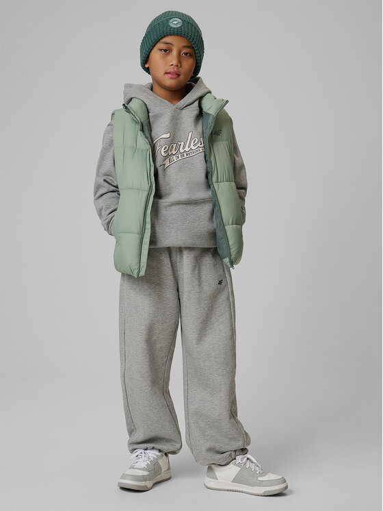 4F 4F Kamizelka OUTERWEAR Turkusowy Regular Fit