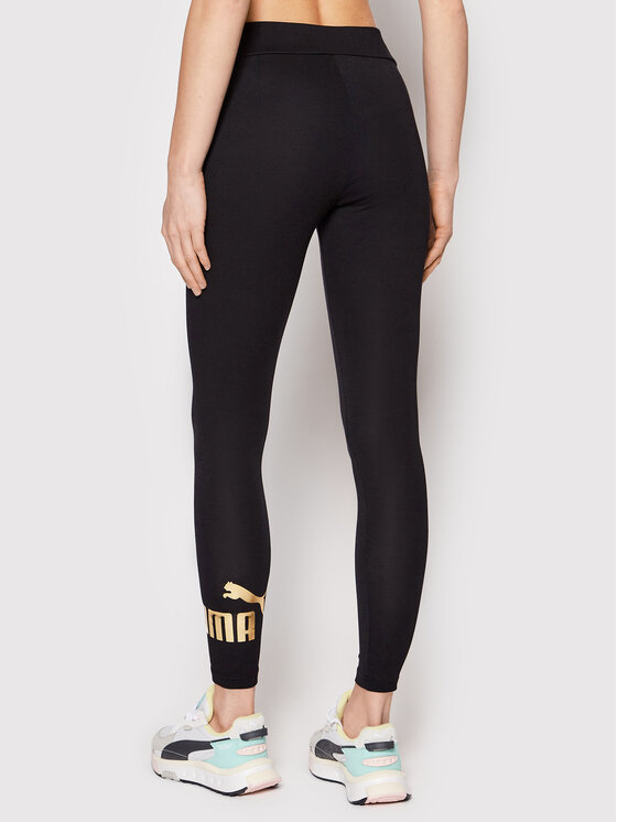 Puma Puma Legginsy Essentials+Metallic 848307 Czarny Slim Fit