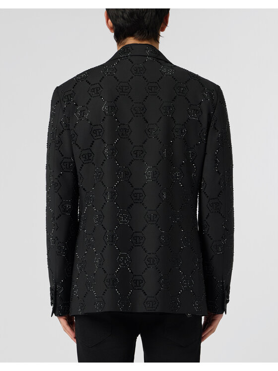PHILIPP PLEIN PHILIPP PLEIN Marynarka 30731 Czarny Regular Fit