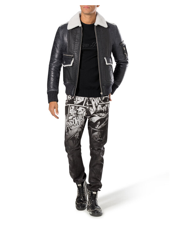 PHILIPP PLEIN PHILIPP PLEIN Pantaloni di tessuto 30792 Nero Straight Fit