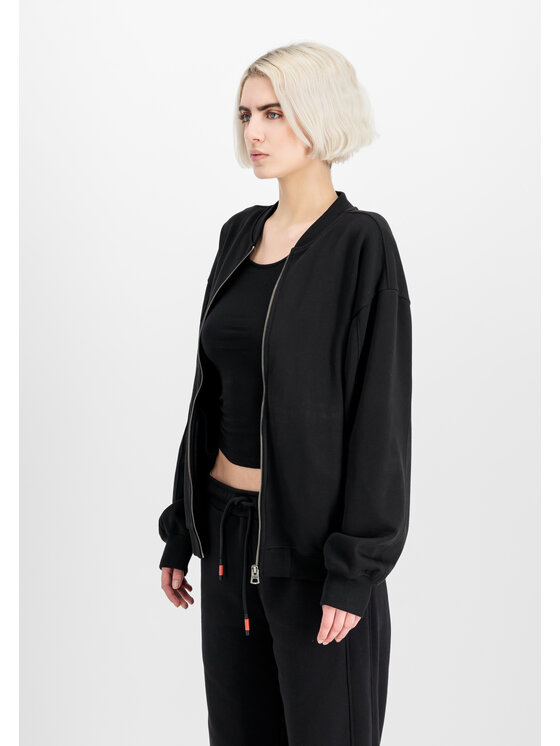 Alpha Industries Alpha Industries Kurtka bomber Studio Edition Fleece Bomber Jacket Women Czarny Loose Fit
