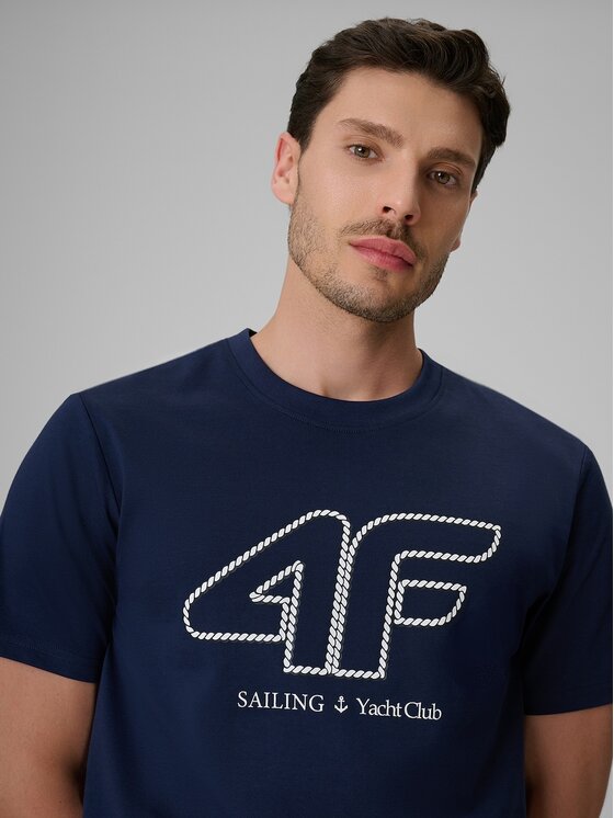 4F 4F Tričko COMMERCIAL Tmavomodrá Regular Fit